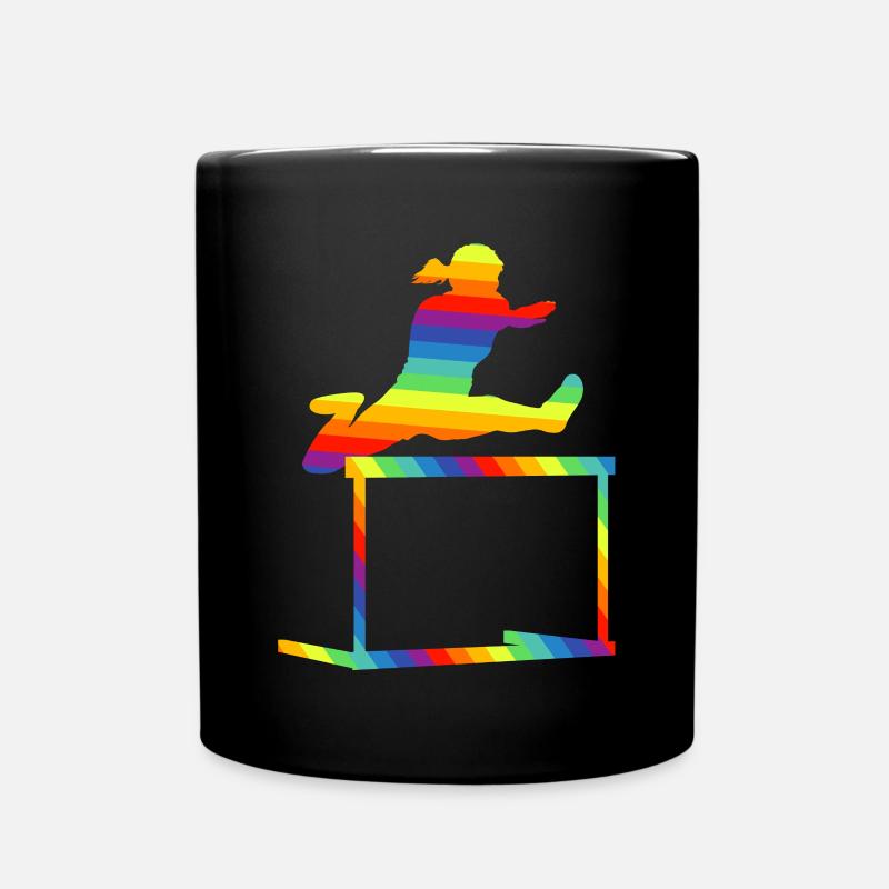 Hürden Lauf Leichtathletik - Tasse einfarbig - Schwarz