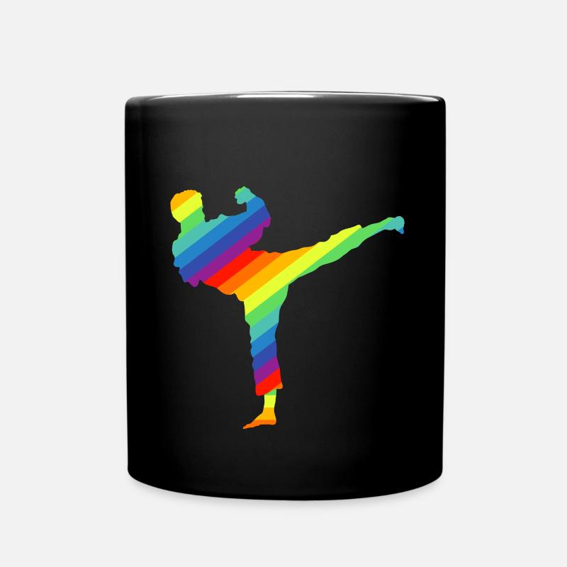Karate, Judo, Taekwondo - Full Colour Mug - black