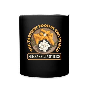 Mozzarella Sticks Cheese Lover Gift - Full Colour Mug - black - Front