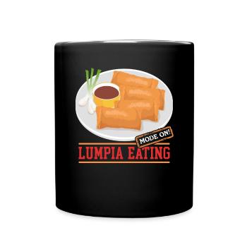 Lumpia Spring Roll Loempia Gift - Full Colour Mug - black - Front
