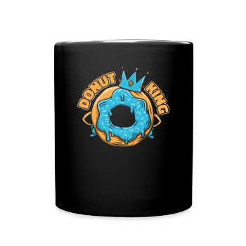 Donut King Donut-Maker Glasierter Liebhaber-Donut - Tasse einfarbig - Schwarz - Vorne