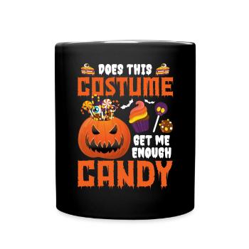 Halloween me suffit pour ce costume - Mug uni - noir - Devant