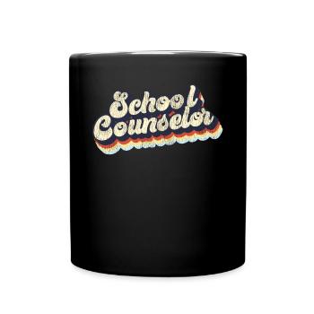 School Counselor Retro Vintage - Tasse einfarbig - Schwarz - Vorne