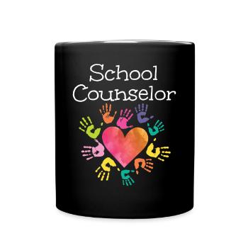Conseiller scolaire Cœur - Mug uni - noir - Devant