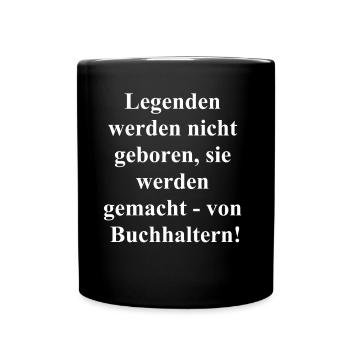 Buchhaltungs-Guru Geschenk - Tasse einfarbig - Schwarz - Vorne