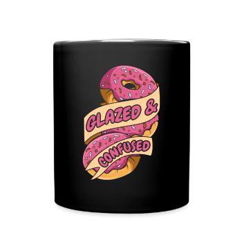 Amateur De Beignets Glacés Et Confus - Mug uni - noir - Devant
