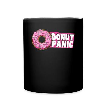 Donut Panic Donut glasierter Maker Liebhaber Donut - Tasse einfarbig - Schwarz - Vorne
