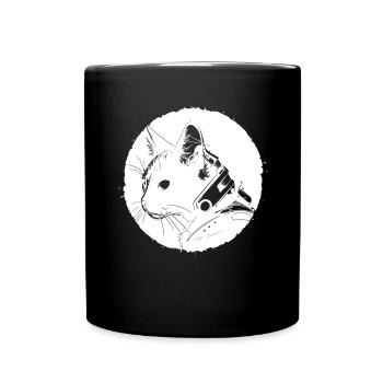 Chat Steampunk - Mug uni - noir - Devant