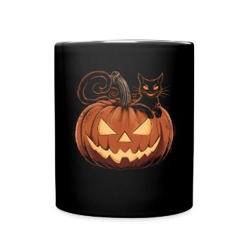 Halloween Costume Zombie Pumpkin Blood Spirit Party - Full Colour Mug - black - Front