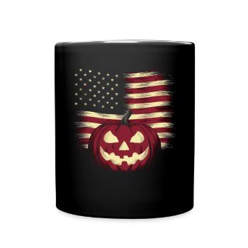 Halloween Costume Zombie Pumpkin Blood Spirit Party - Full Colour Mug - black - Front