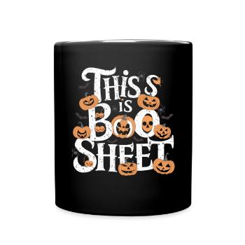 Halloween Costume Zombie Pumpkin Blood Spirit Party - Full Colour Mug - black - Front
