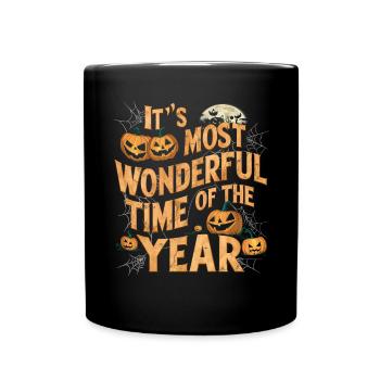 Halloween Costume Zombie Pumpkin Blood Spirit Party - Full Colour Mug - black - Front