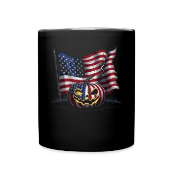 Halloween Costume Zombie Pumpkin Blood Spirit Party - Full Colour Mug - black - Front