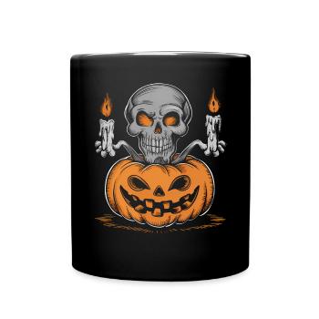 Halloween Costume Zombie Pumpkin Blood Spirit Party - Full Colour Mug - black - Front