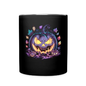 Halloween Costume Zombie Pumpkin Blood Spirit Party - Full Colour Mug - black - Front