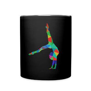 Gymnastics Floor Gymnastics Handstand - Full Colour Mug - black - Front