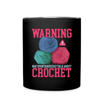 Crochet Crochet Crochet Crochet Fil Cadeau - Mug uni - noir - Devant