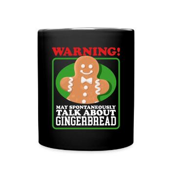Pain d’épices Pain d’épices Bonhomme en pain d’épices Cadeau - Mug uni - noir - Devant