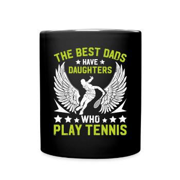 Tennis Daddy - Les meilleurs papas ont des filles qui pl - Mug uni - noir - Devant