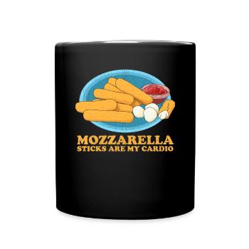Mozzarella Sticks Cheese Lover Gift - Full Colour Mug - black - Front