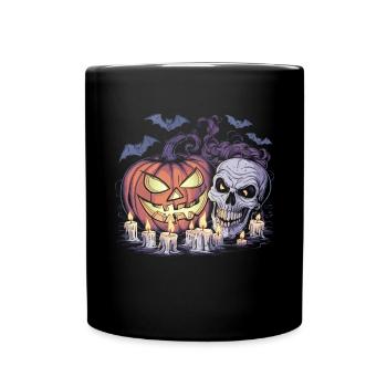 Halloween Costume Zombie Pumpkin Blood Spirit Party - Full Colour Mug - black - Front