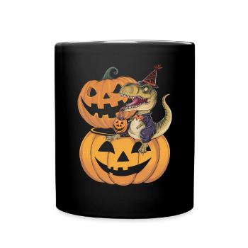 Halloween Costume Zombie Pumpkin Blood Spirit Party - Full Colour Mug - black - Front