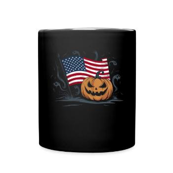 Halloween Costume Zombie Pumpkin Blood Spirit Party - Full Colour Mug - black - Front