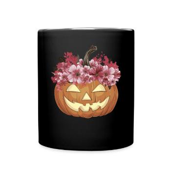 Halloween Costume Zombie Pumpkin Blood Spirit Party - Full Colour Mug - black - Front