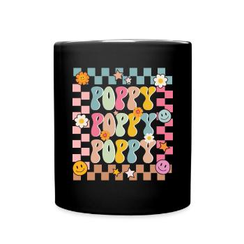 Groovy Grandpa Retro Matching Family Birthday - Full Colour Mug - black - Front