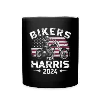 Bikers For Harris Kamala 2024 - Tasse einfarbig - Schwarz - Vorne