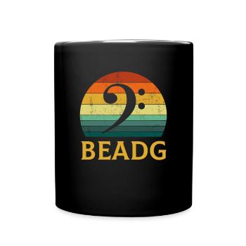 BEADG Bass Clef - Tasse einfarbig - Schwarz - Vorne