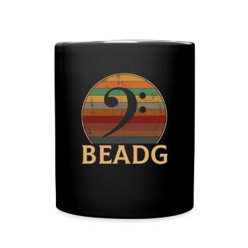 BEADG Bass Clef - Tasse einfarbig - Schwarz - Vorne