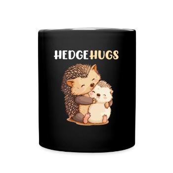 Hedgehugs Cute Hedgehog - Tasse einfarbig - Schwarz - Vorne