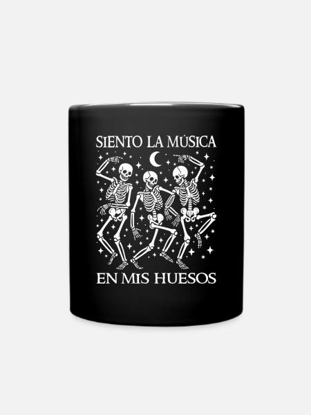 Espagnol Drôle Halloween Dansant Squelettes Costume - Mug uni - noir