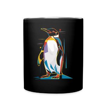 Colorful Geometric Penguin - Full Colour Mug - black - Front