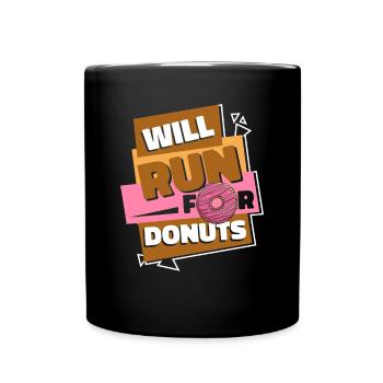 Va courir pour les beignets Doughnut Maker Glazed Lover - Mug uni - noir - Devant