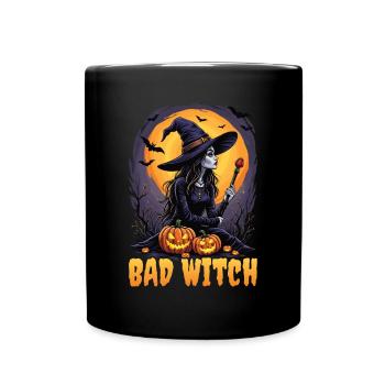 Costume de sorcière d’Halloween Balai de sorcière - Mug uni - noir - Devant