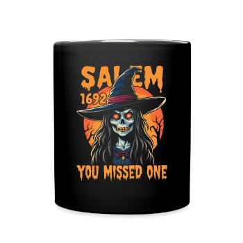 Costume de sorcière d’Halloween Balai de sorcière - Mug uni - noir - Devant