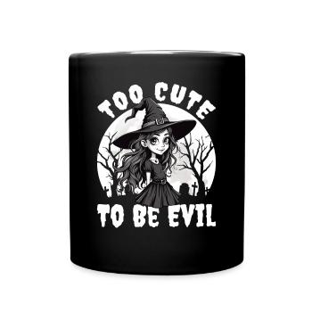 Costume de sorcière d’Halloween Balai de sorcière - Mug uni - noir - Devant