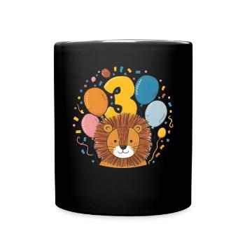 3ème anniversaire Leo Kids Anniversaire - Mug uni - noir - Devant