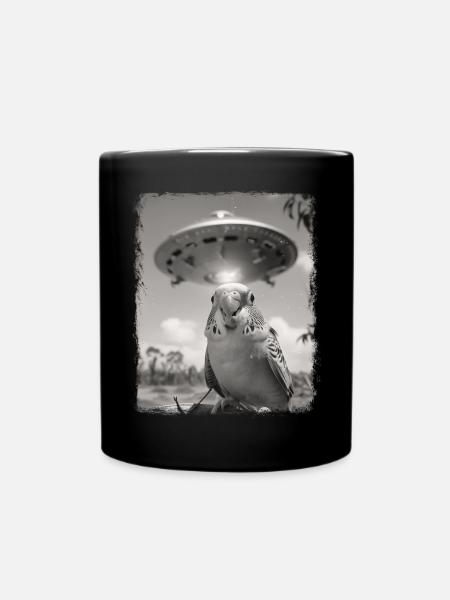 Wellensittich Wellensittich UFO Alien Außerirdisch - Tasse einfarbig - Schwarz