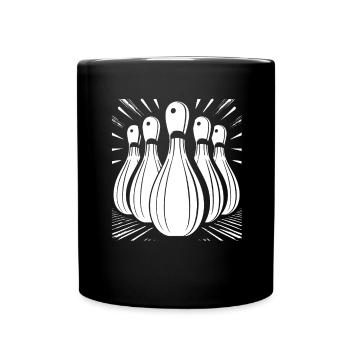 Graphiques de bowling - Mug uni - noir - Devant