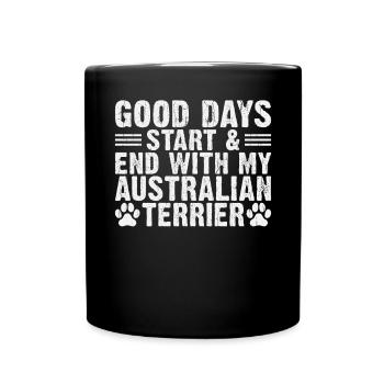 Australian Terrier Gifts - Full Colour Mug - black - Front