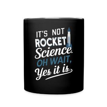 Ce n’est pas sorcier, oh attendez modèle de fusée - Mug uni - noir - Devant
