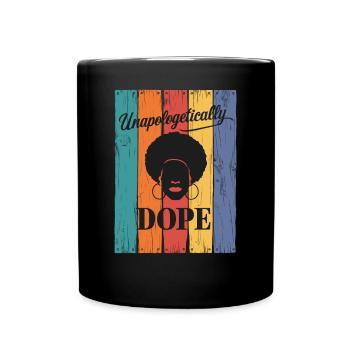 Unapologetically Statement Retro Themed - Full Colour Mug - black - Front