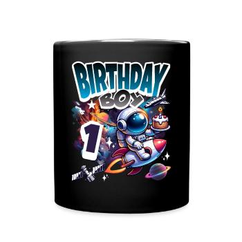 Astronaute 1er anniversaire Espace - Mug uni - noir - Devant