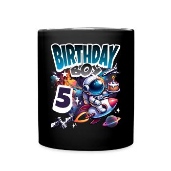 Astronaute 5e anniversaire Espace - Mug uni - noir - Devant