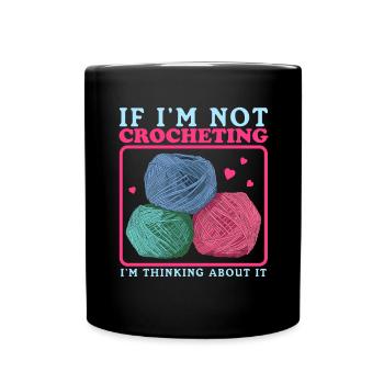 Crochet Crochet Crochet Crochet Fil Cadeau - Mug uni - noir - Devant