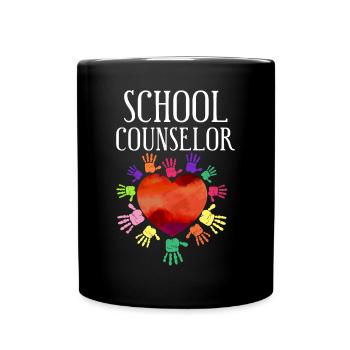Conseiller scolaire Cœur - Mug uni - noir - Devant