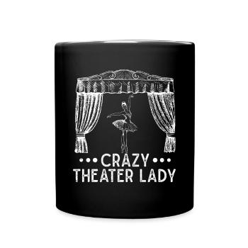Théâtre Théâtre Crazy Theater Lady Acteur Conception musicale - Mug uni - noir - Devant